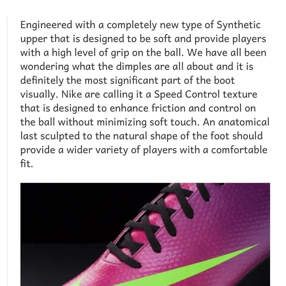 Nike Mercurial Victory VI Dynamic Fit FG Soccer Cleats Pink Purple Kids Youth 6Y